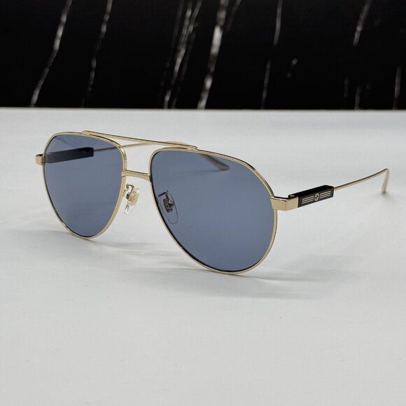 NEW GUCCI GG1311S 003 AVIATOR UNISEX GOLD GRAY SUNGLASSES GUCCI - Picture 3 of 11